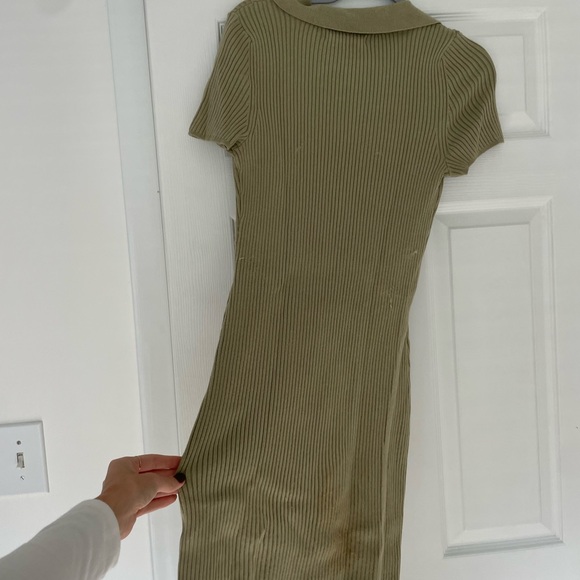 Green tapered Abercrombie sweater dress, SMALL TALL - Picture 3 of 4